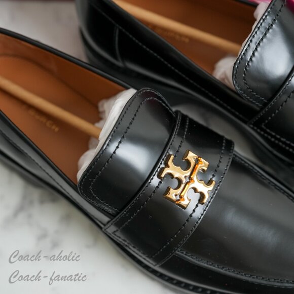 NIB Tory Burch Everly Leather Mini Chunky Loafer Flat Cambridge Shoes Size 7.5/8 - Picture 4 of 7